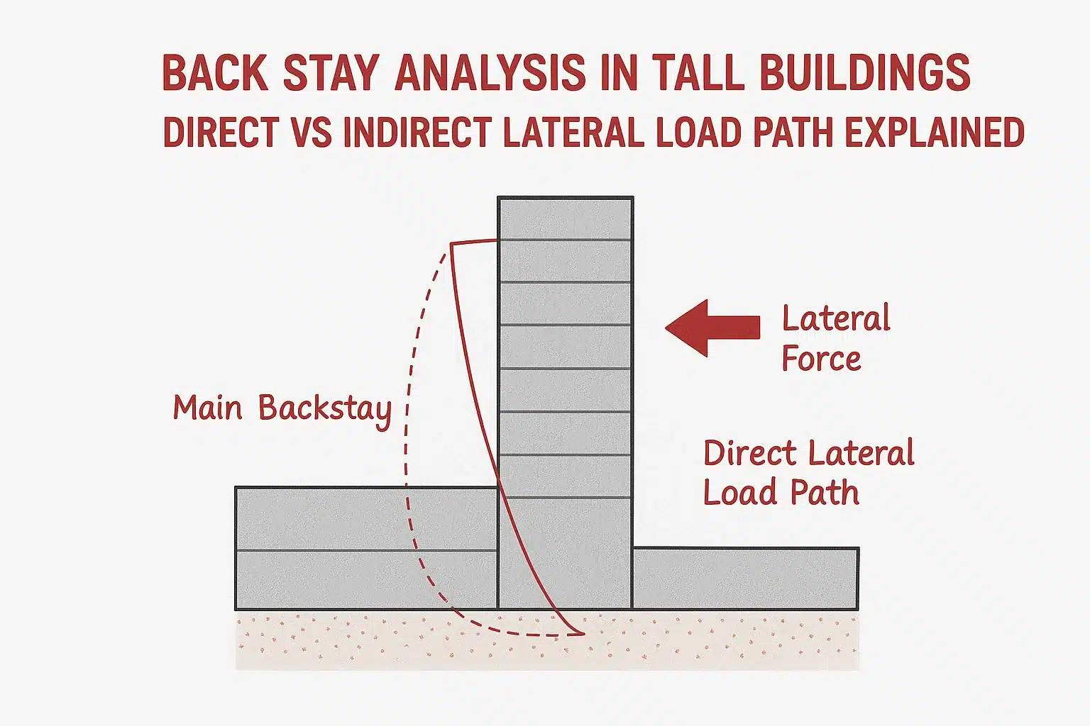 Back Stay Analysis in Tall Buildings | Direct vs Indirect Lateral Load Path Explained