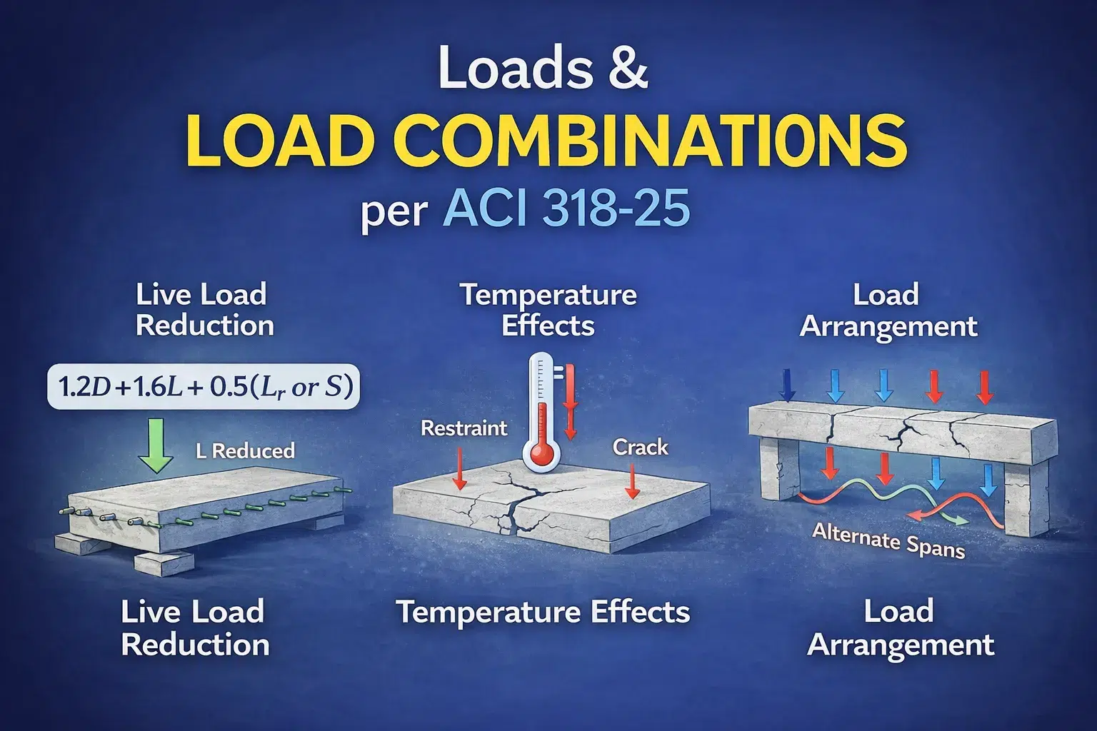 Loads and Load Combinations as per ACI 318-25