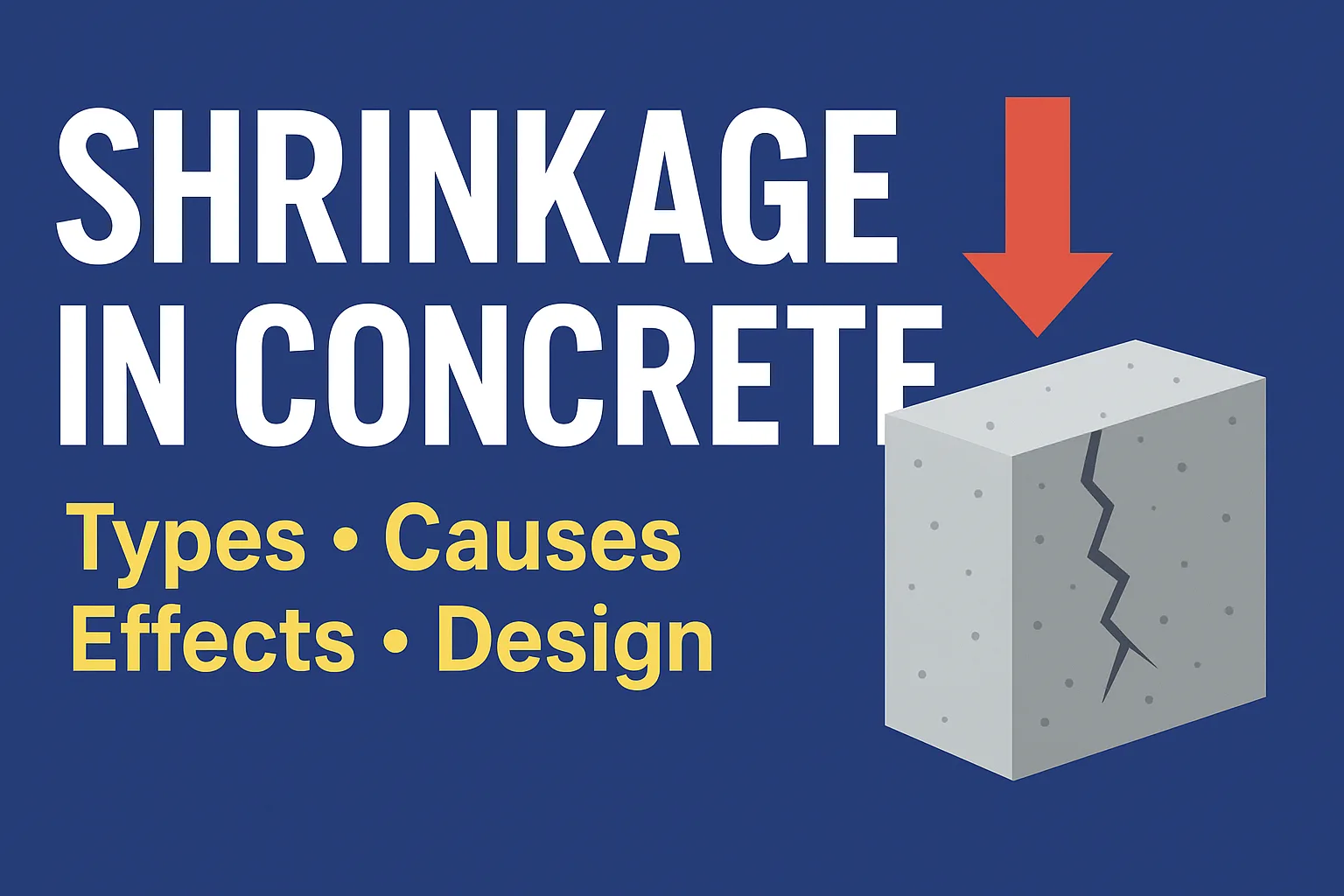 Shrinkage in Concrete: Types, Causes, Effects & Design Considerations Explained
