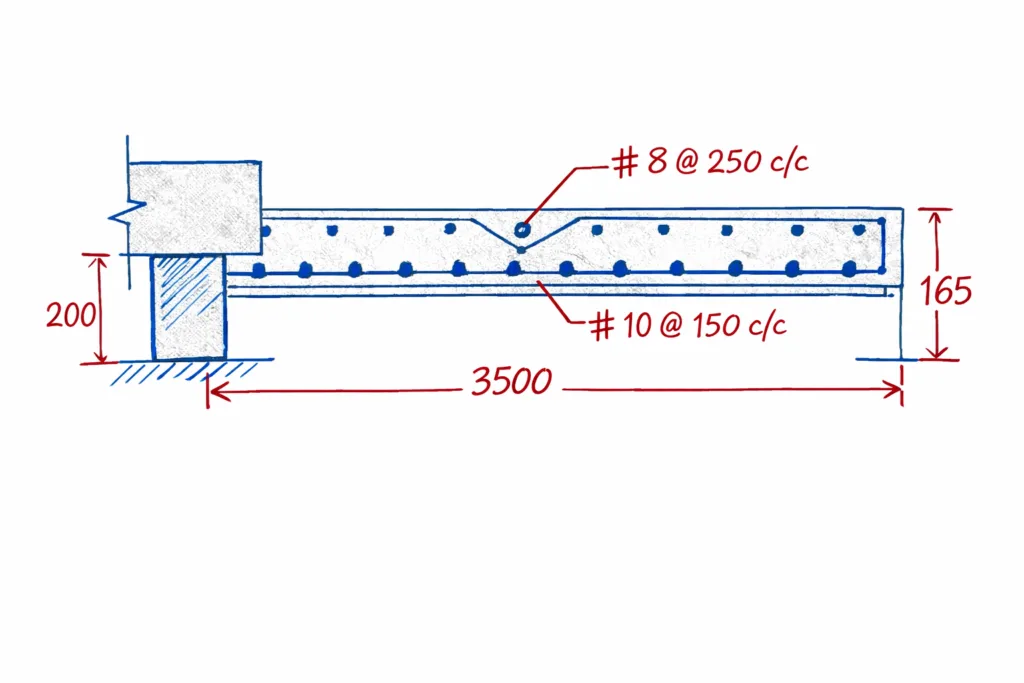 Design Example of One-Way Slab (IS 456:2000)